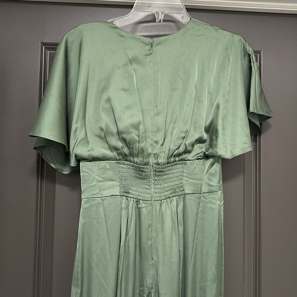 Abercrombie & Fitch Angel Sleeve Satin Jumpsuit XS NWT - Picture 8 of 12